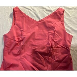 Vintage Island Republic Tank Top Womens Size 10 Pink V-Neck  Embroidered Crop